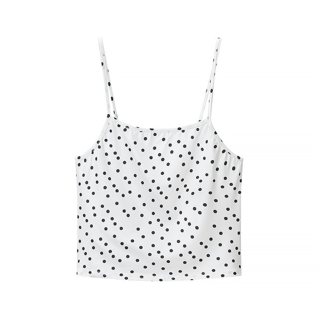 White Polka Dot Tankini Set with Side-Tie Briefs