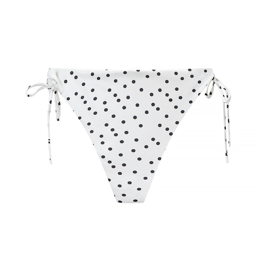 White Polka Dot Tankini Set with Side-Tie Briefs