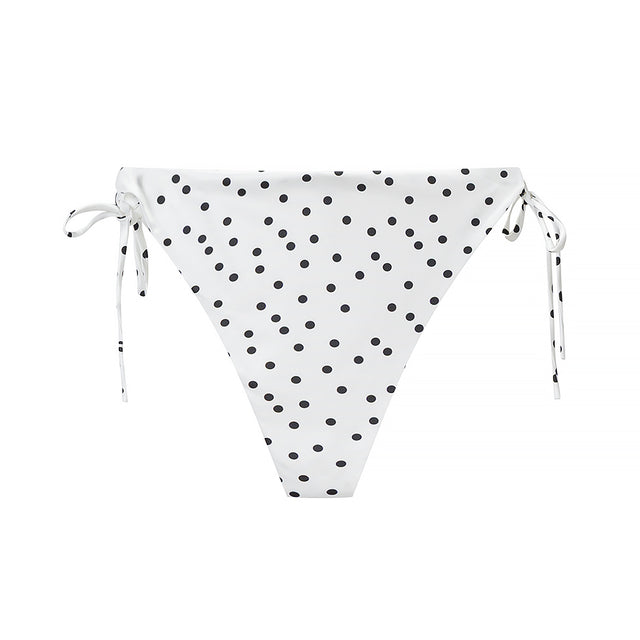 White Polka Dot Tankini Set with Side-Tie Briefs