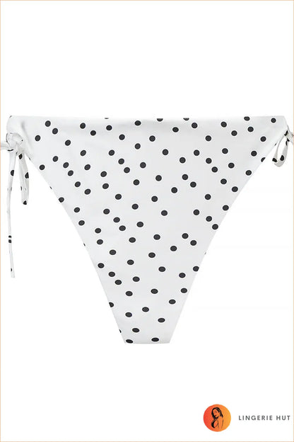 White Polka Dot Tankini Set with Side-Tie Briefs
