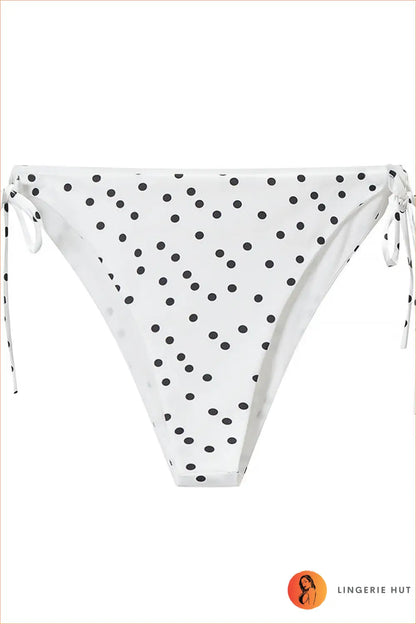 White Polka Dot Tankini Set with Side-Tie Briefs