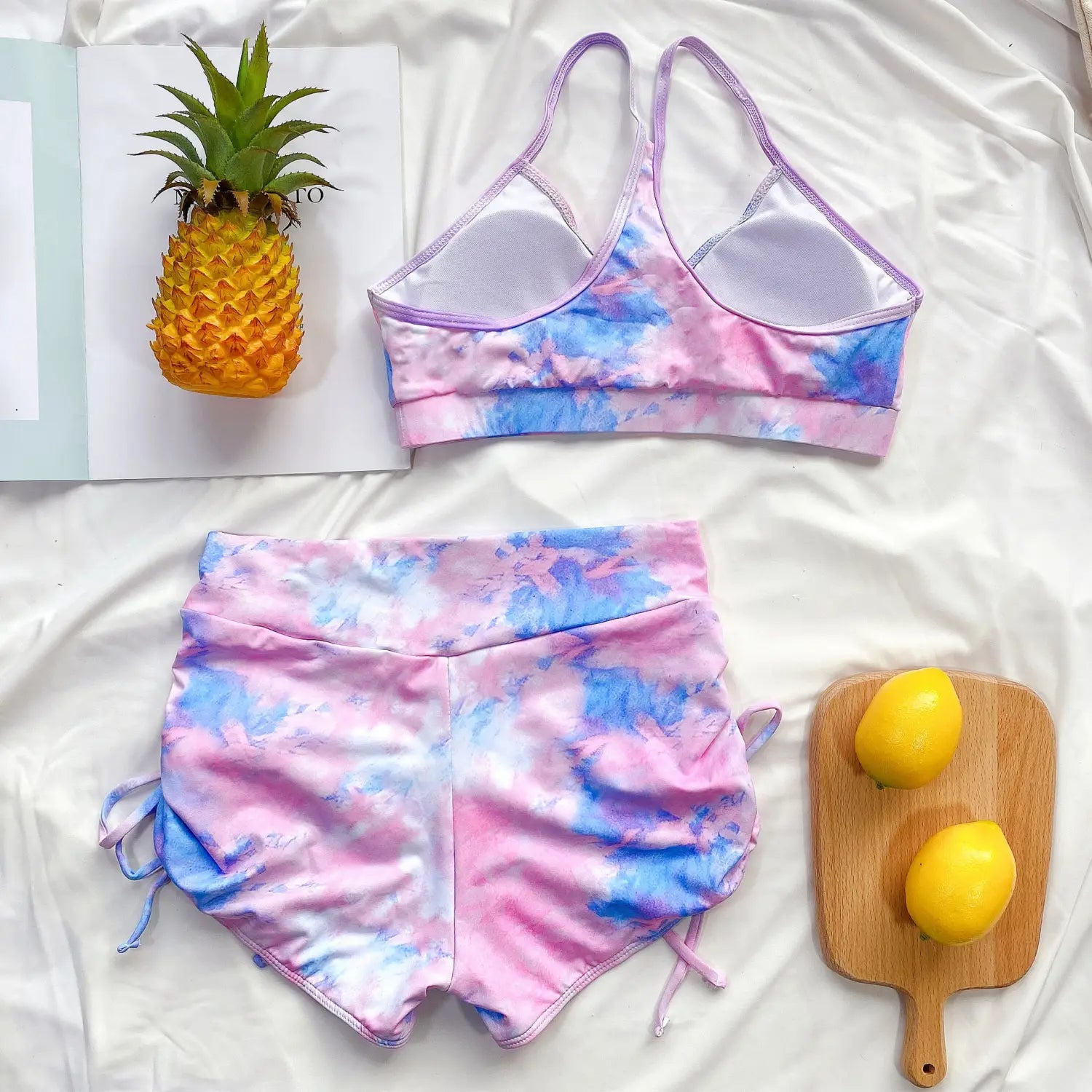 Boho Tie-dye Bikini - Stylish Swimwear For Beach And Yoga