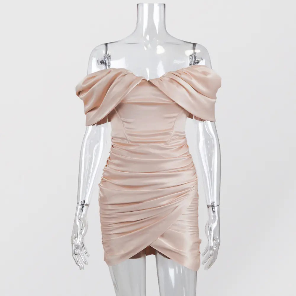 Sexy Satin Bodycon Dress with Lace Detailing - Summer Nights Elegance