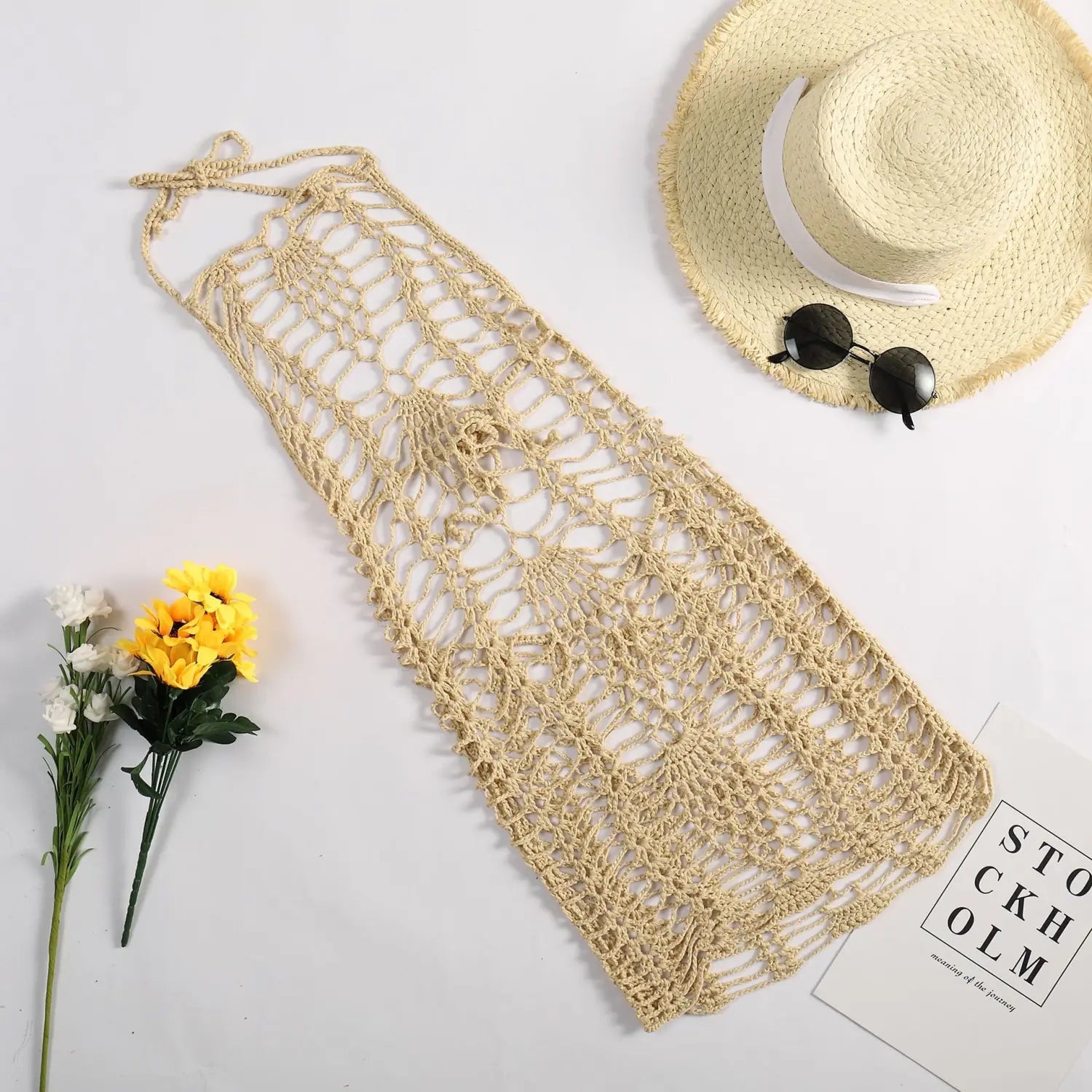 Sexy Woven Beach Dress - Embrace Boho Chic With Hand Crocheting