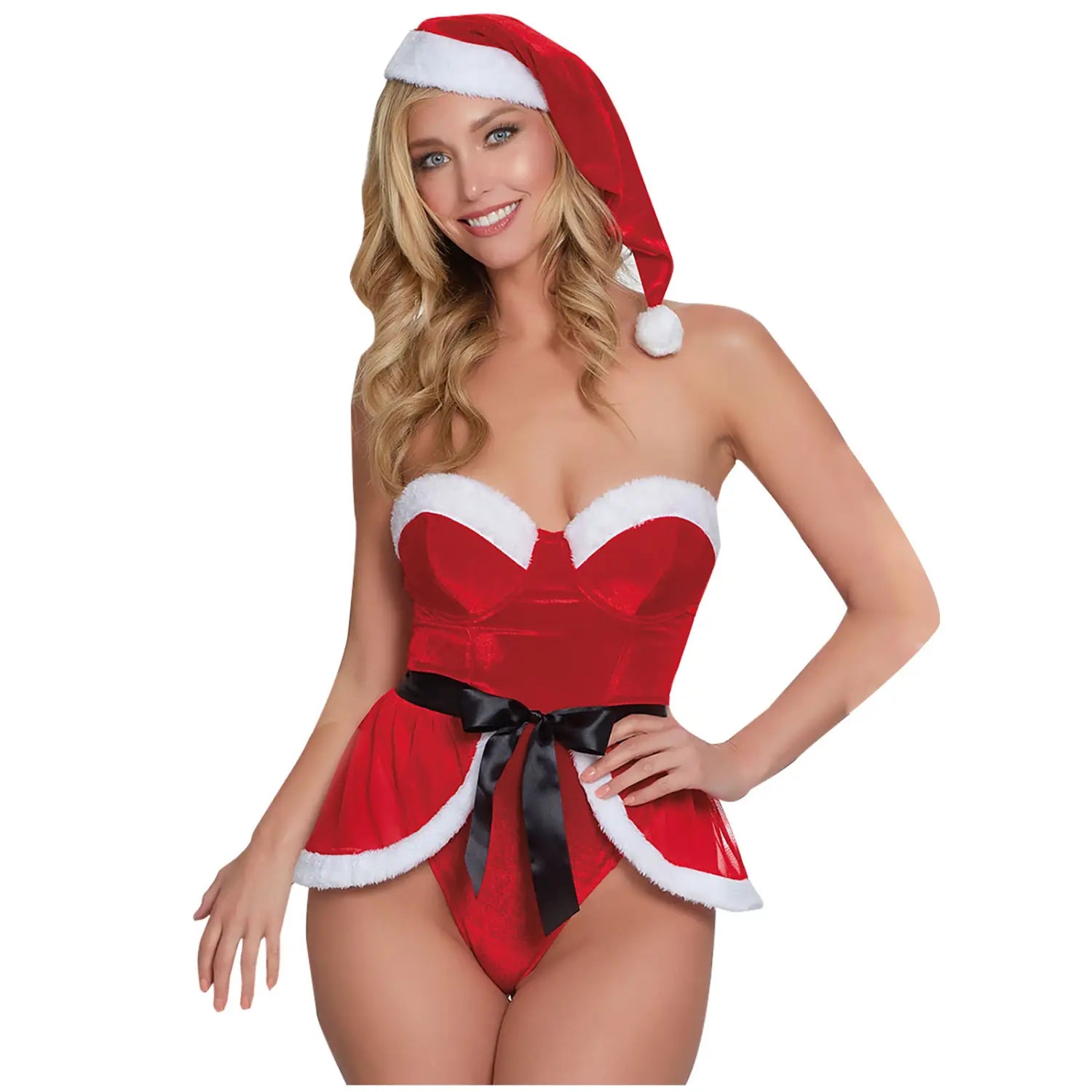 Christmas Sexy Backless Dress Santa Outfit - Unveil Festive Allure
