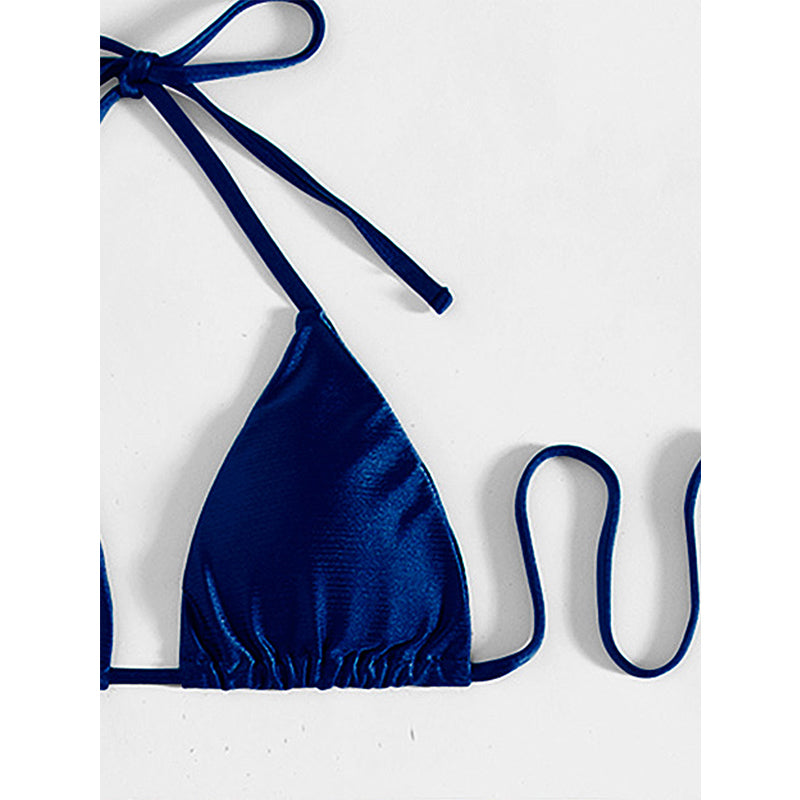 Triangle Bikini Set with Wrap Skirt
