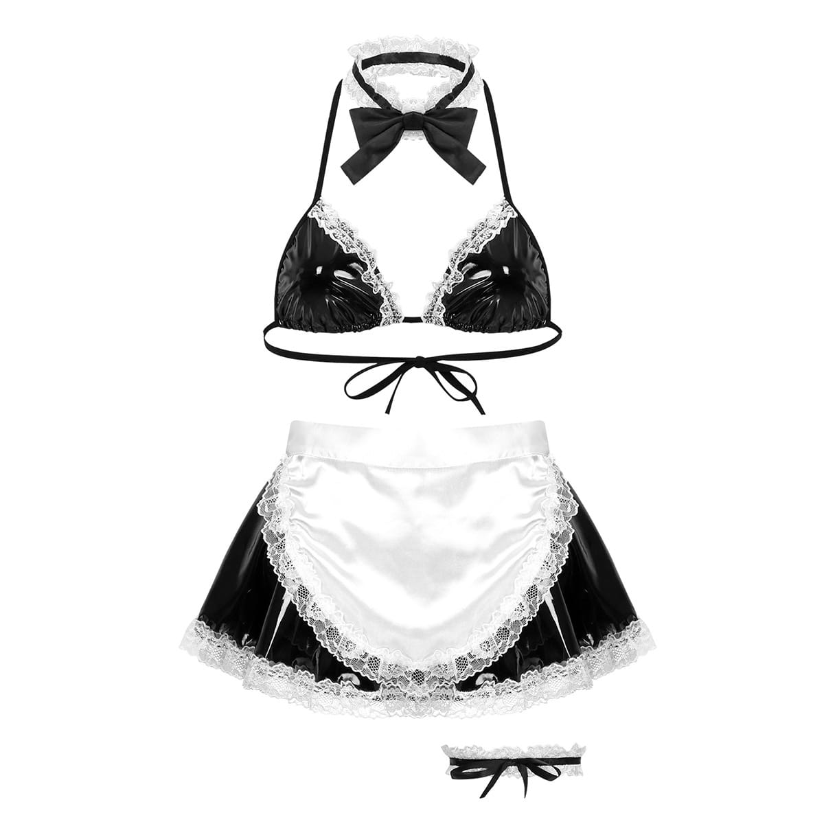 Cute Maid Cosplay Costume And Exotic High-waist Skirt Outfit