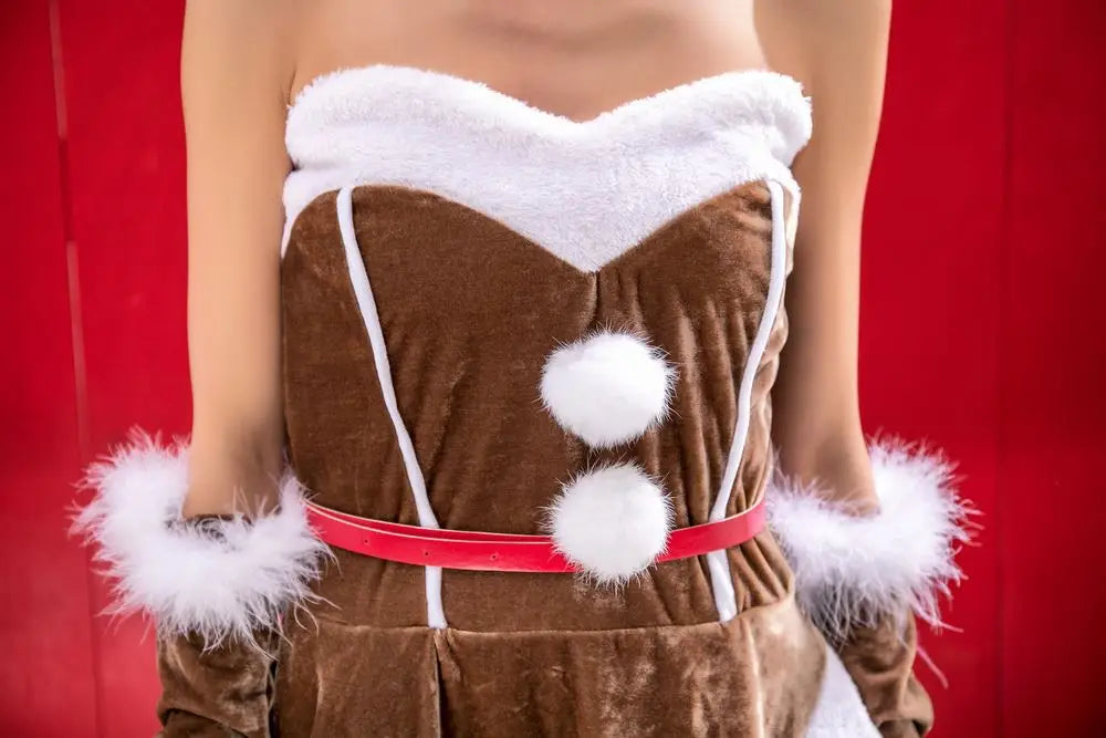 Festive Fur-trimmed Christmas Mini - Holiday Elegance Redefined