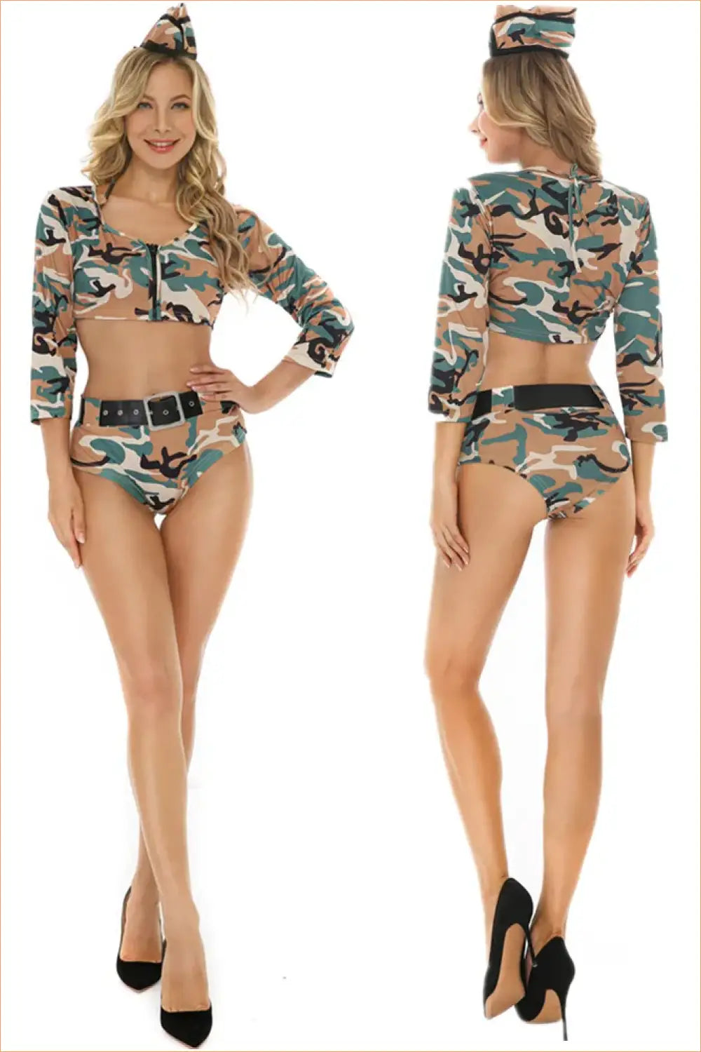 Camo Army Girl Costume Set