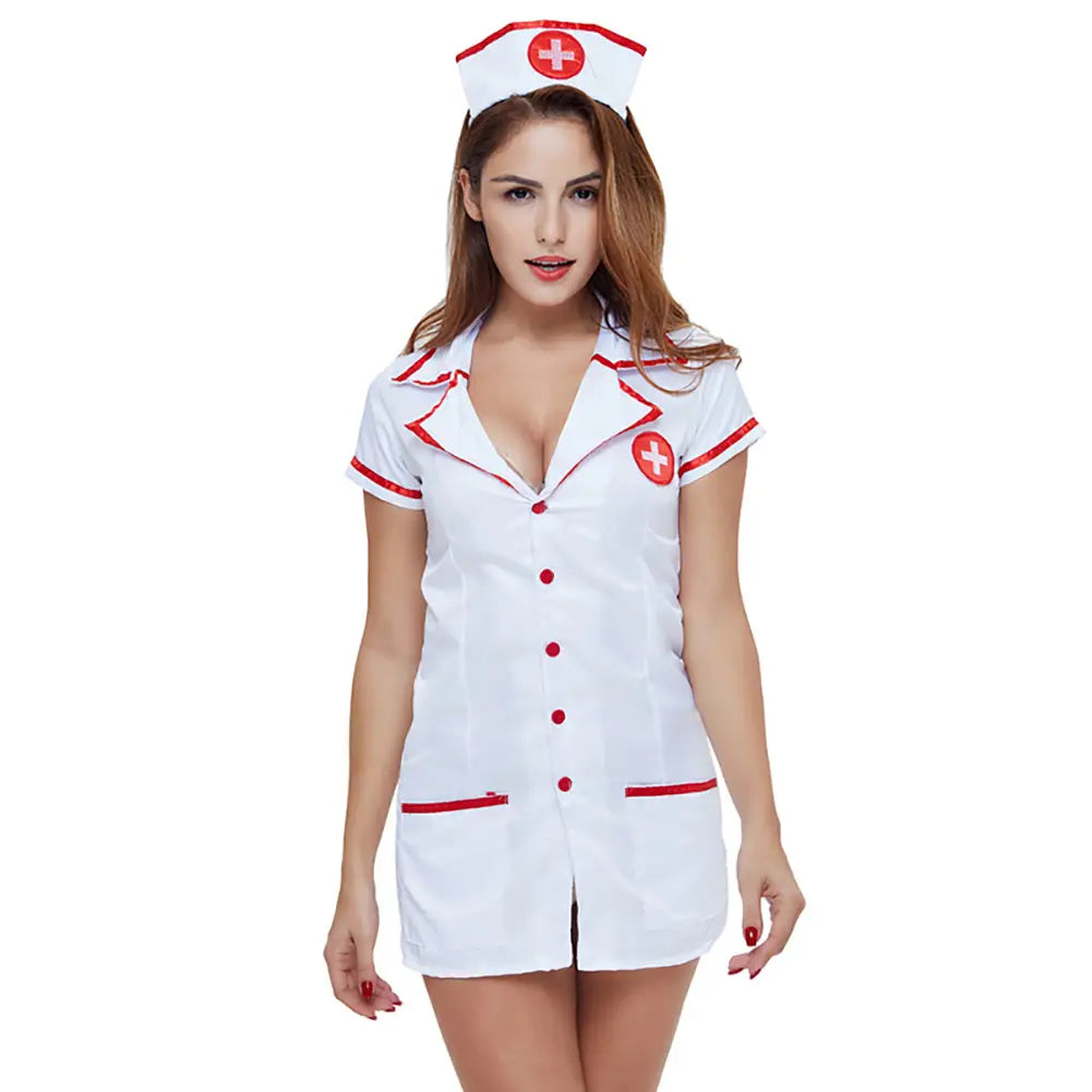 Short Sleeve Button-up Nurse Uniform - Classic Comfort