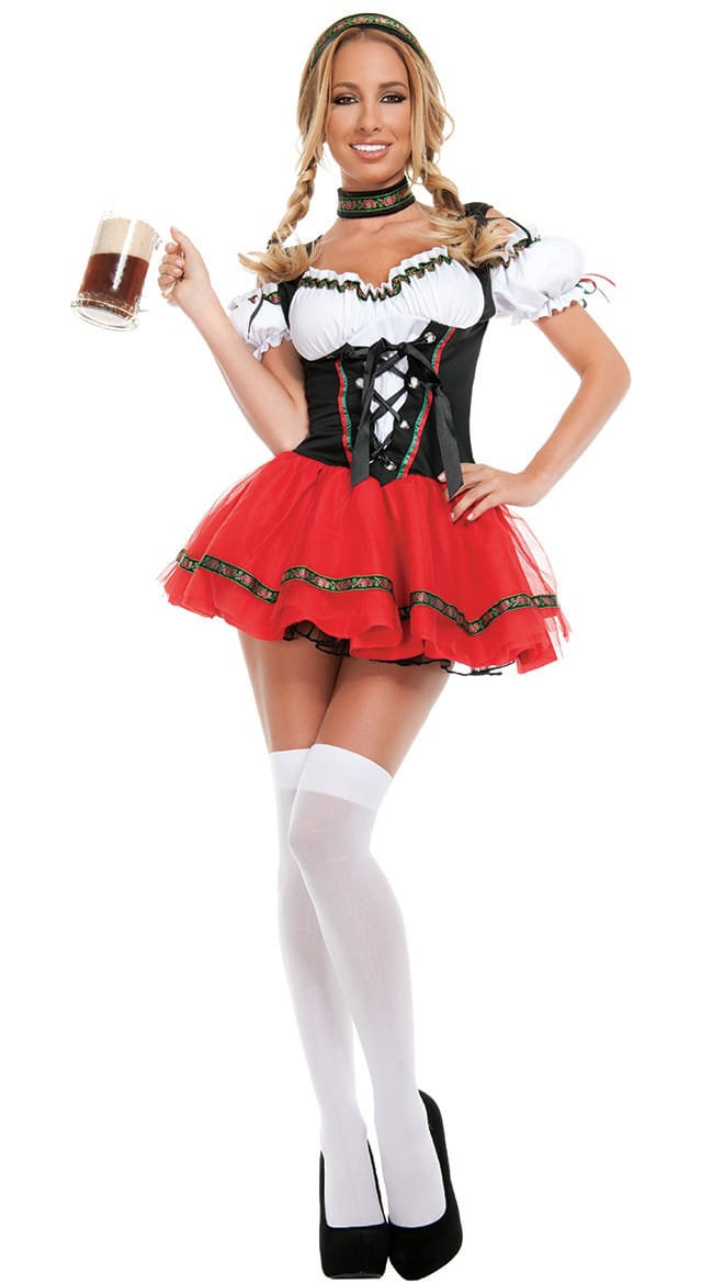 German Beer Maid Costume - Oktoberfest Elegance Revealed