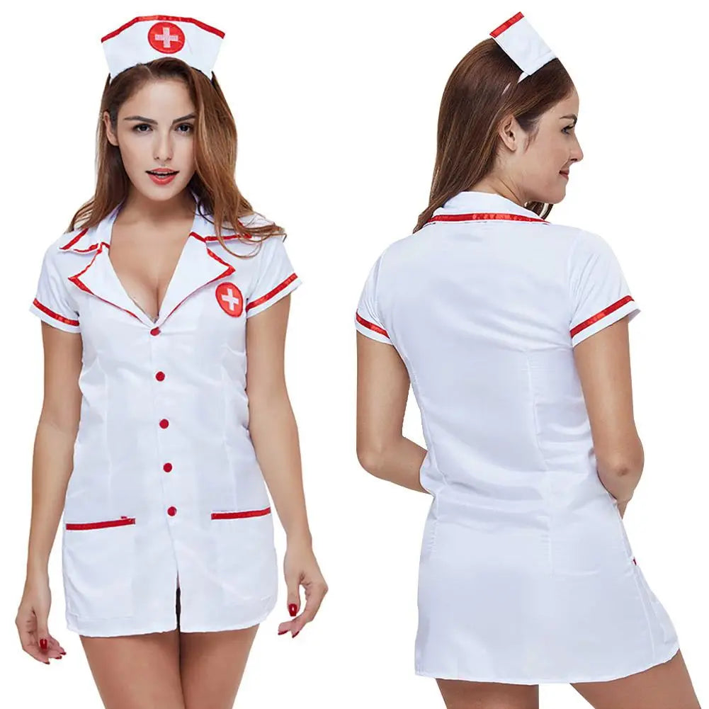 Short Sleeve Button-up Nurse Uniform - Classic Comfort
