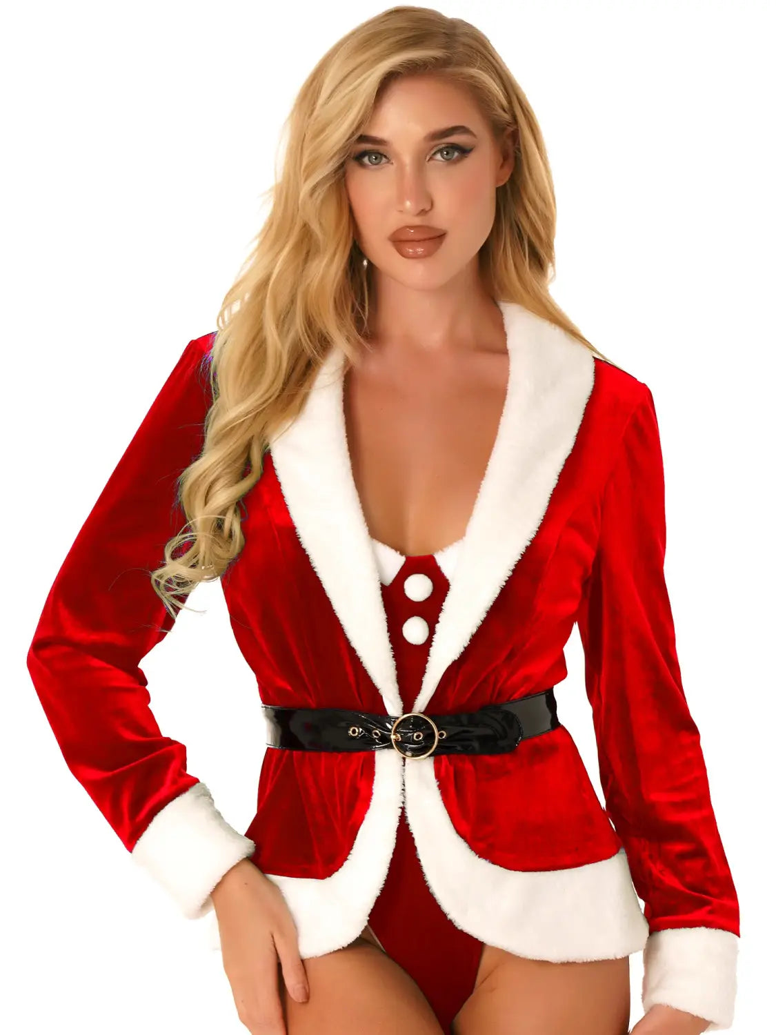 Velvet Mrs. Claus Jacket Dress - Holiday Elegance