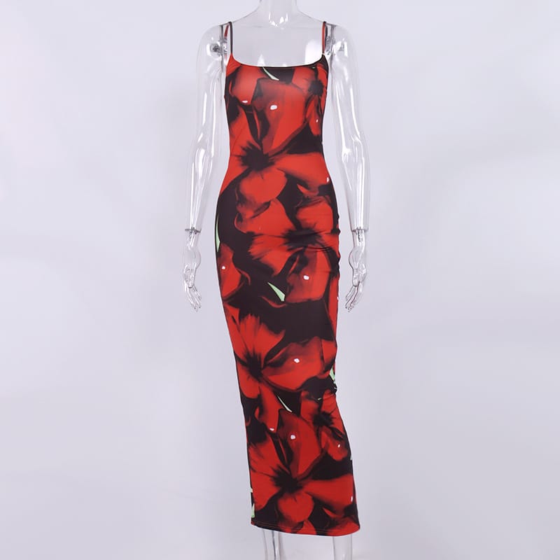 Floral Elegance Maxi Dress - Embrace Formal Glamour in Style