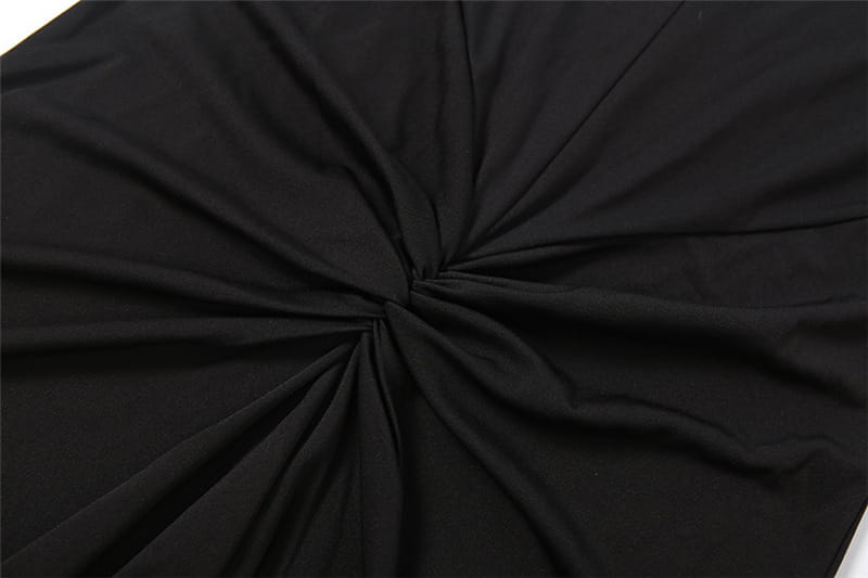 Mesh Panel Maxi Dress with Asymmetric Hem - Modern