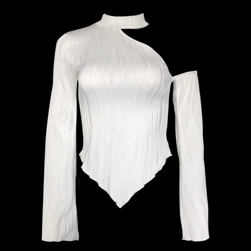 Chic Asymmetrical Top - Fusion Of Sexy And Sophistication