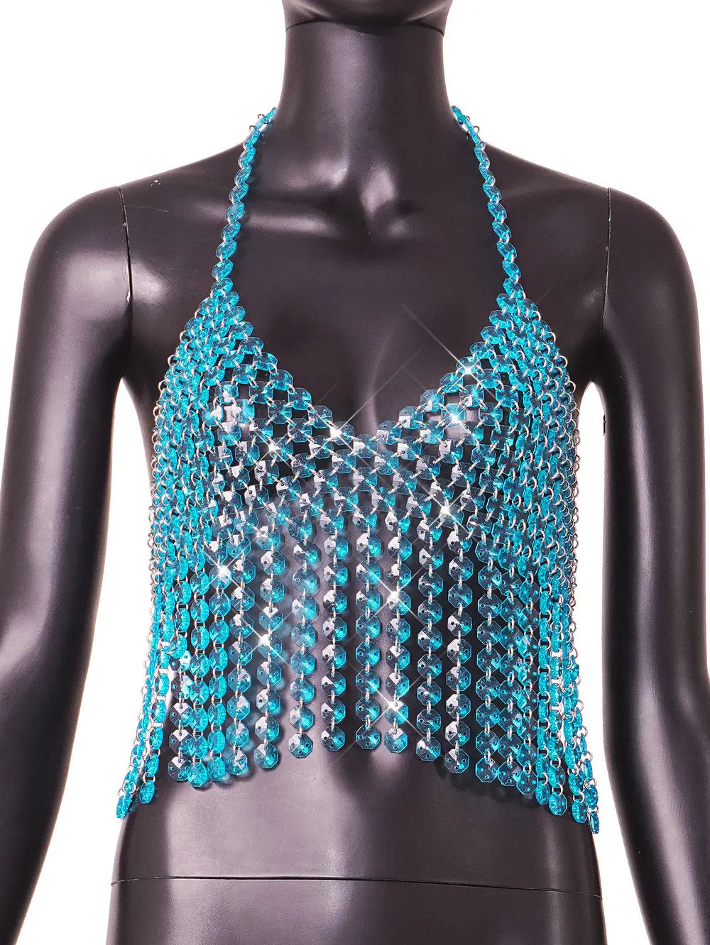 Gem Chain Tassel Vest – Nightclub Glam