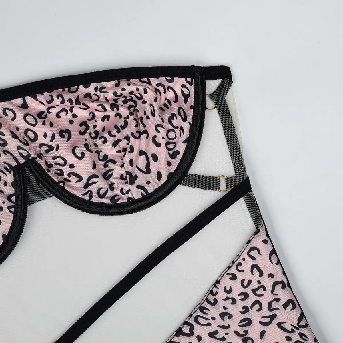Leopard Print Sheer Mesh Bodysuit - Wild Elegance Unleashed
