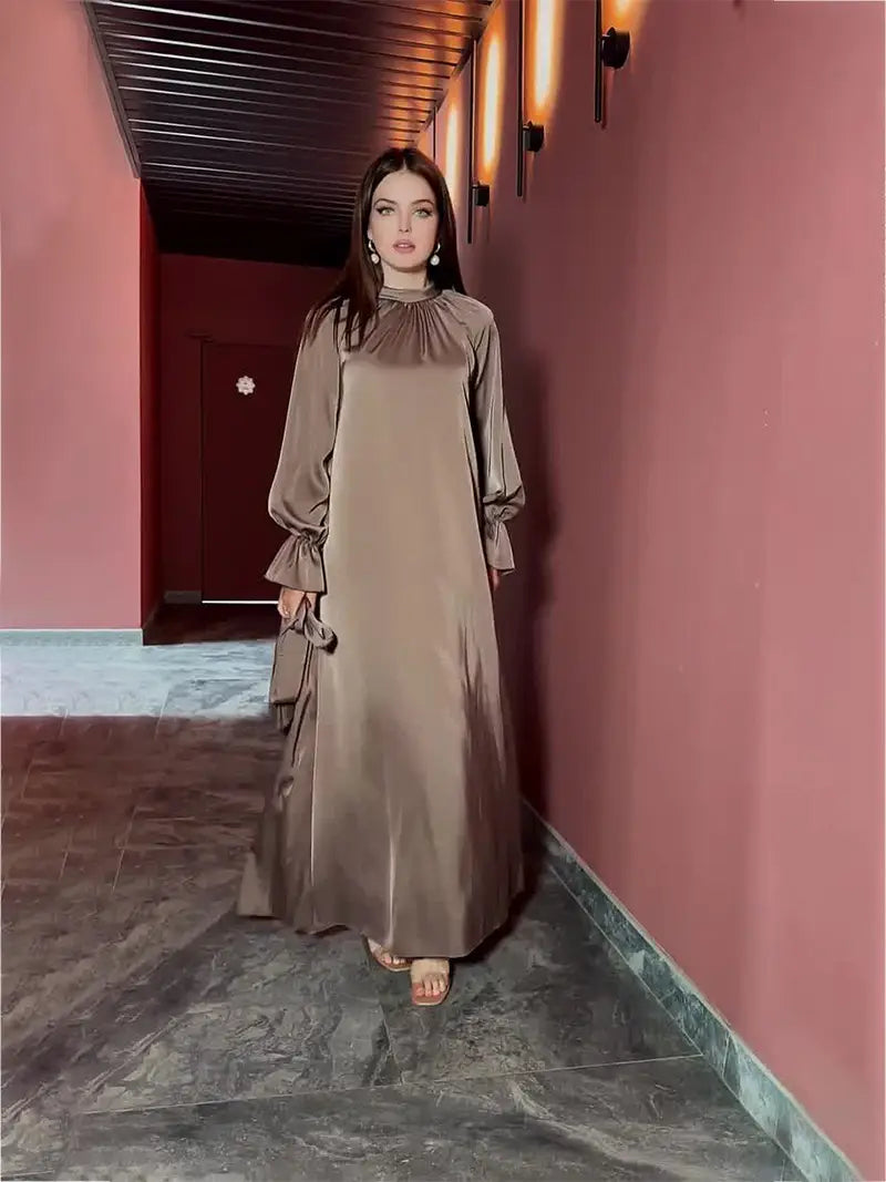 Sophisticated Satin Maxi Dress - Embrace Elegance