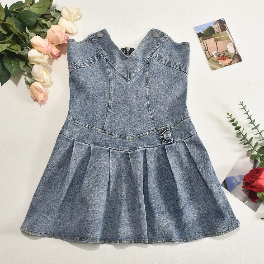 Sexy Denim A-line Dress ?? Perfect for Party & Club