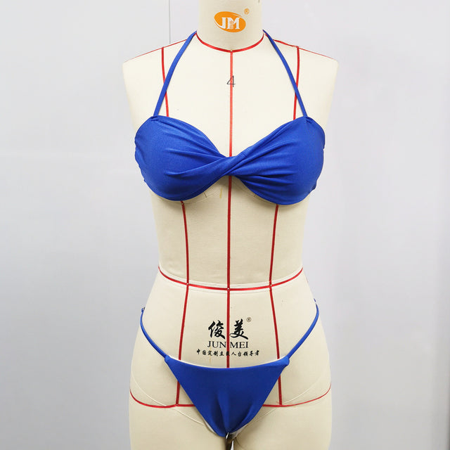 Twisted Bandeau Bikini with High-Cut Briefs
