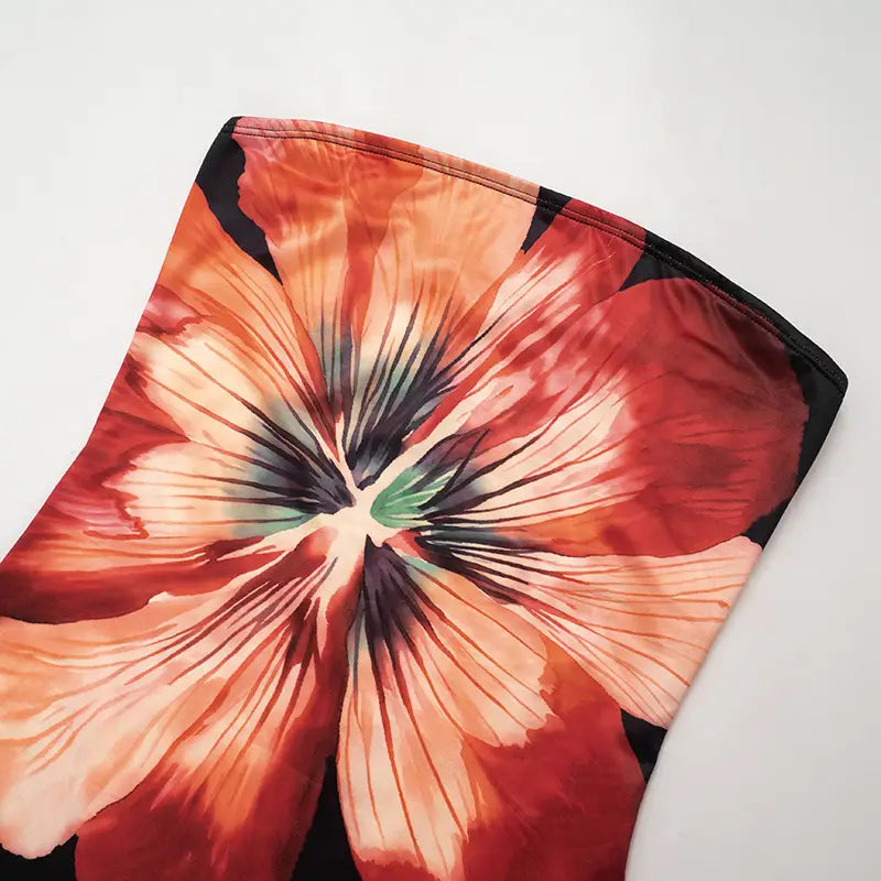 Floral Strapless Bodycon Maxi Dress - Unleash Your Elegance
