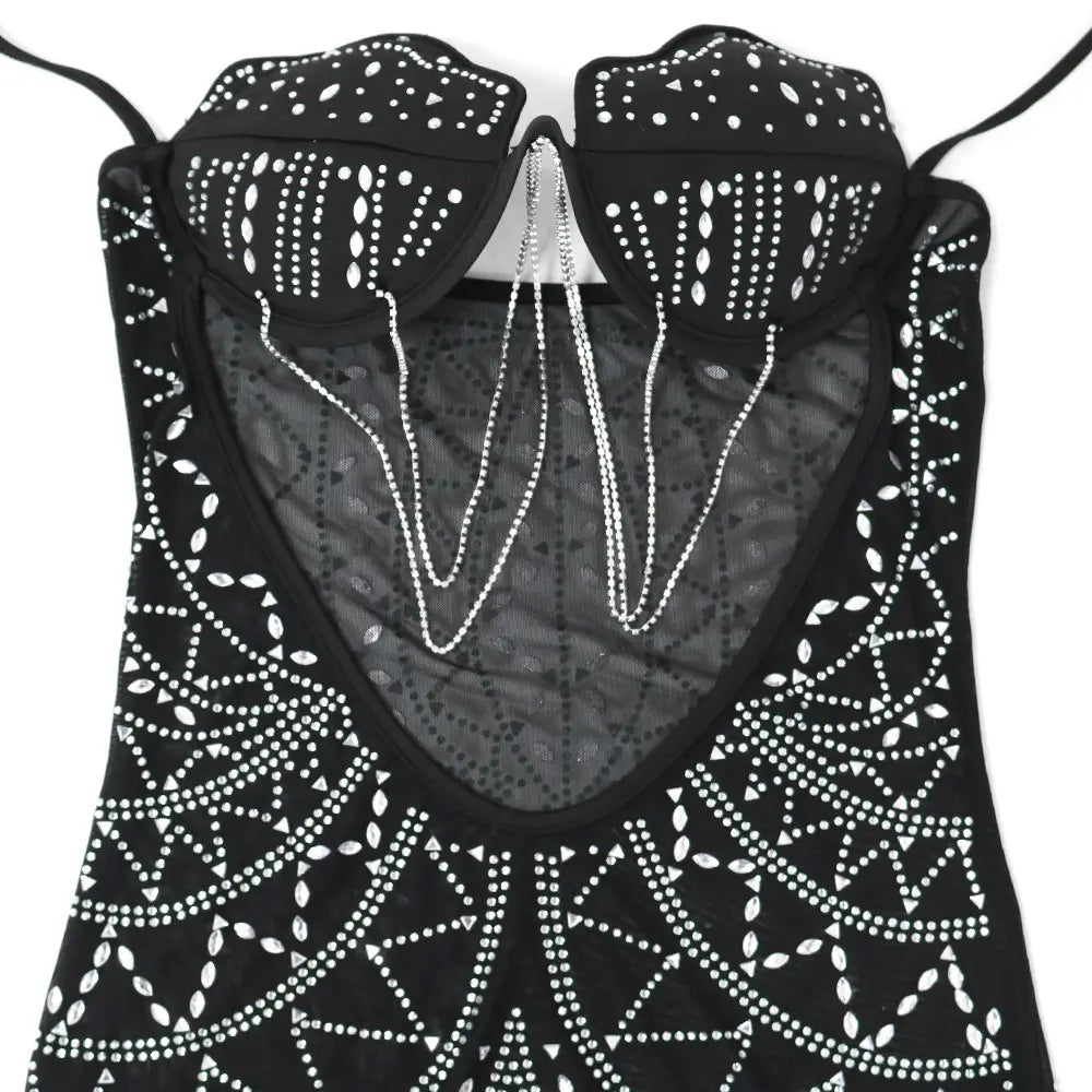 Dazzling Rhinestone Halter Dress - Sizzling Summer Nights