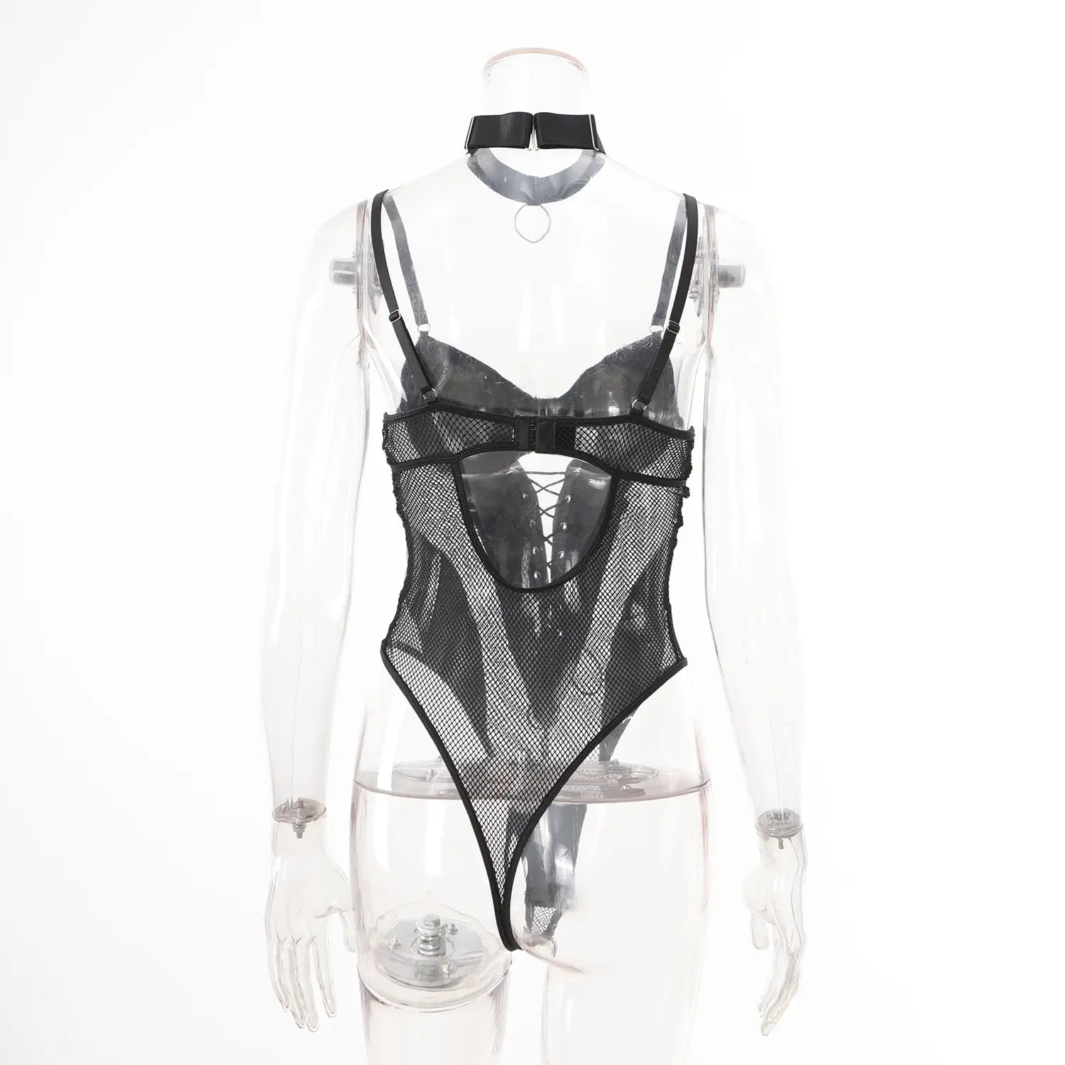 Mesh Strap Patchwork Push-up Bodysuit - Sculpt and Seduce with Style!