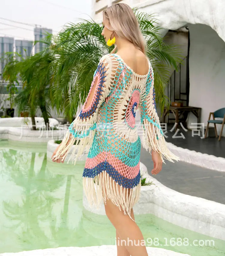 Boho Chic Beach Cover-up - Embrace The Sun In Bohemian Bikini Style