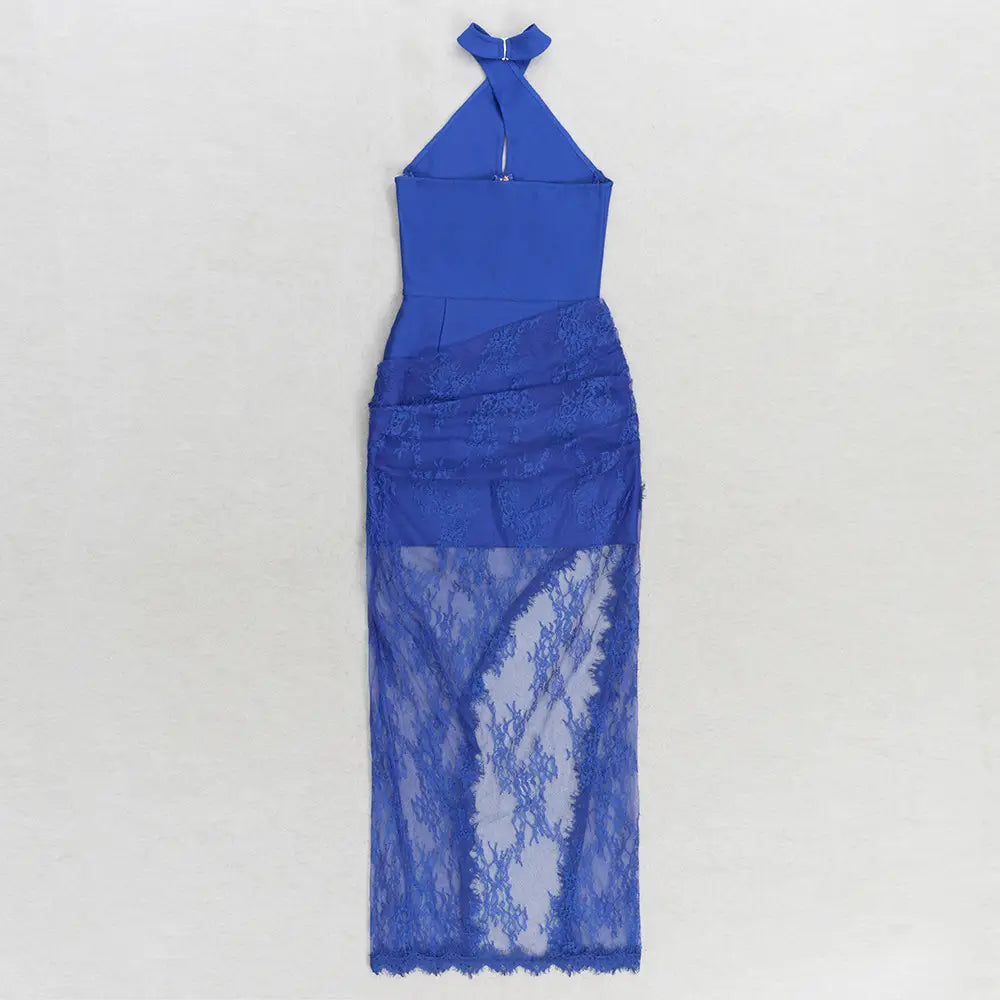 Lace Halter Maxi Dress - Effortless Elegance for any Occasion