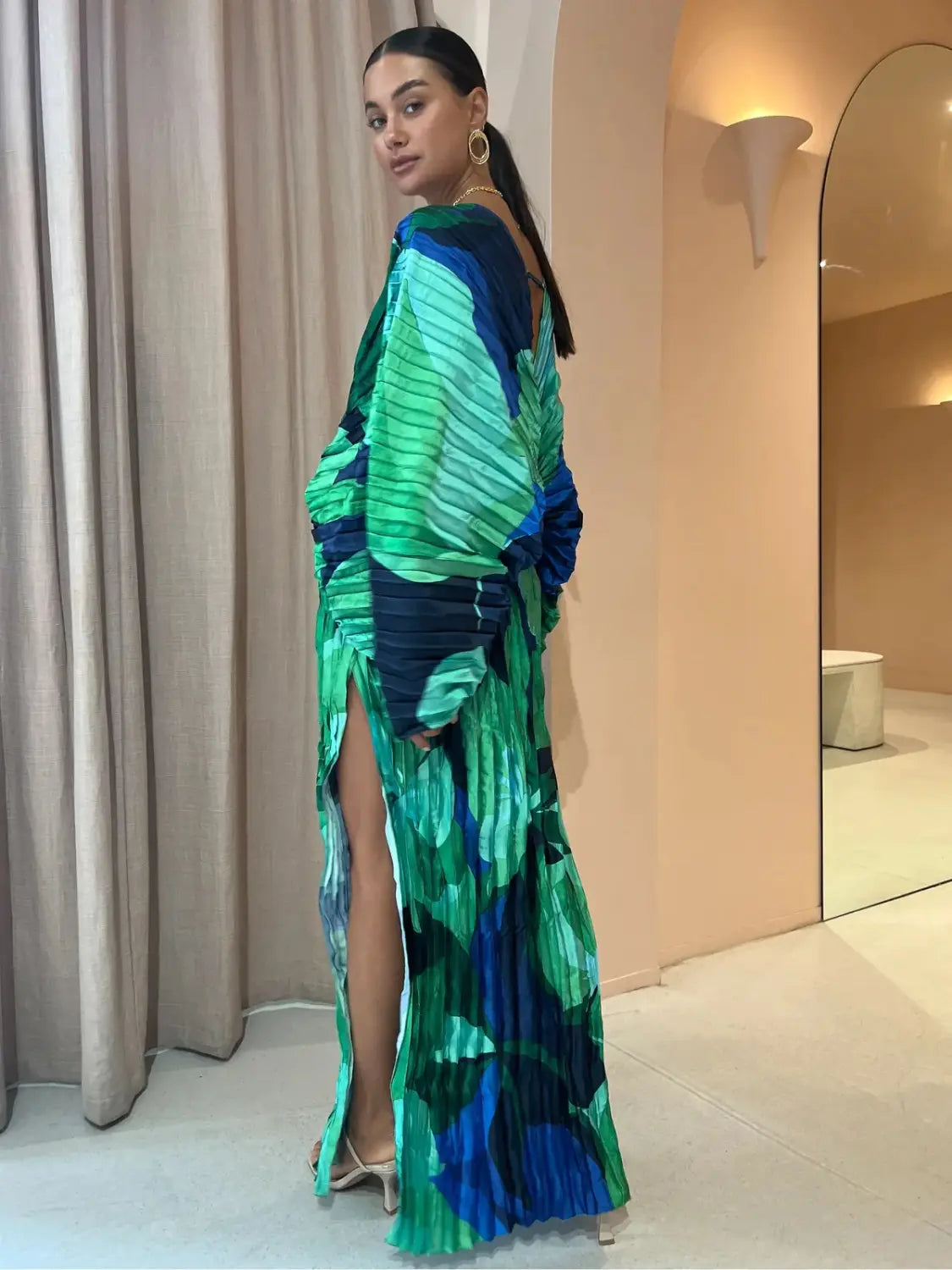 Vibrant Plunge Maxi Dress – Island Goddess