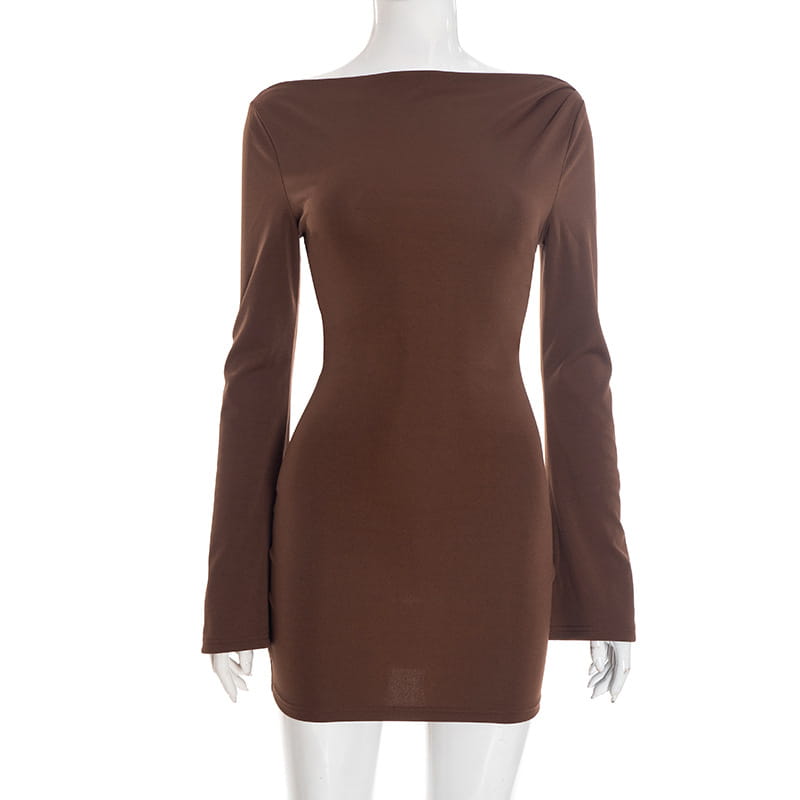 Asymmetric Wrap Dress with Button Detail