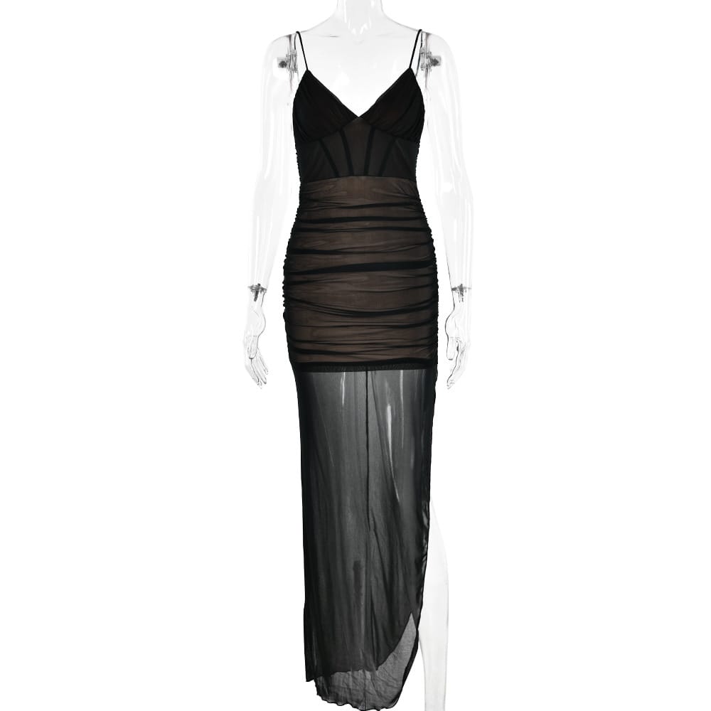 V-neck Lace Maxi Dress - Embrace Allure And Elegance