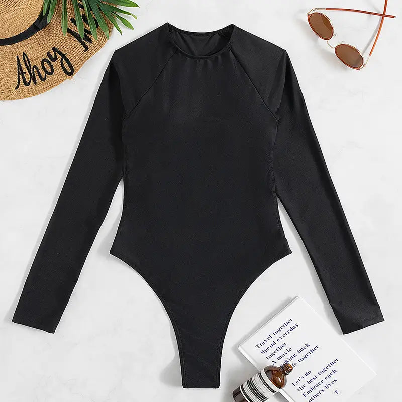 Boho Long Sleeve Backless Swimsuit - Embrace Radiant Elegance