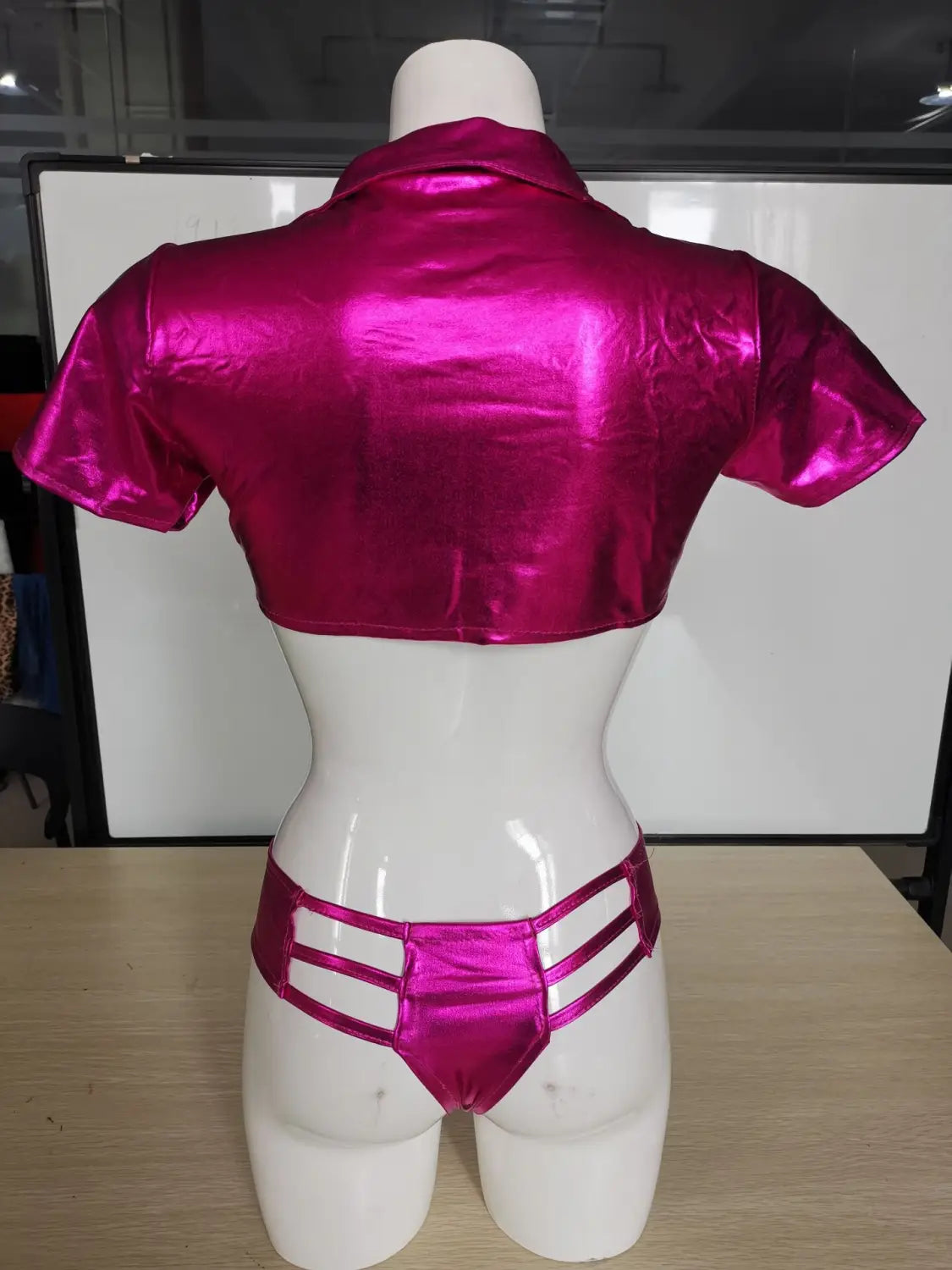 Pink Patent Push-up Bikini - Shine Bright Anytime