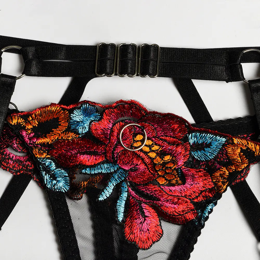 Embroidered Lingerie Set - Allure in Every Thread!