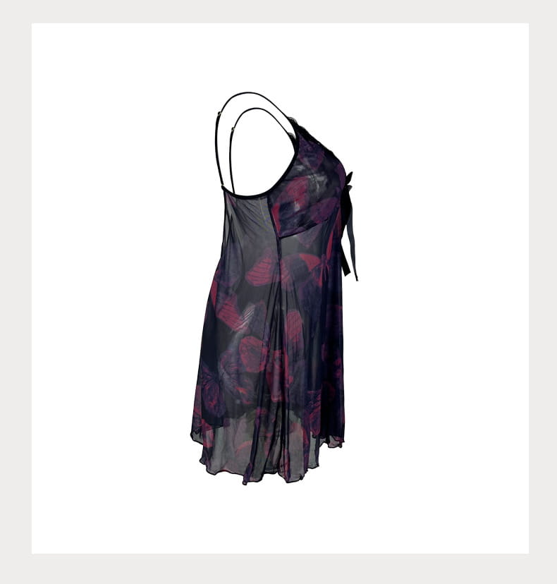 Slip Dress with Rose Print - Playful Sophistication