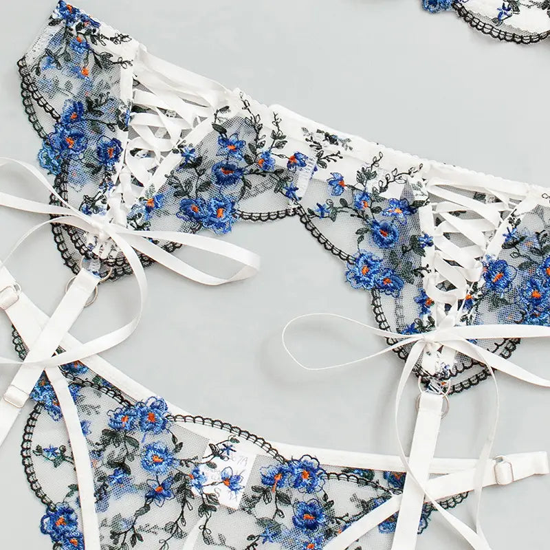 Flirty Fantasy Floral Bra Set - Unleash your Playful Side!