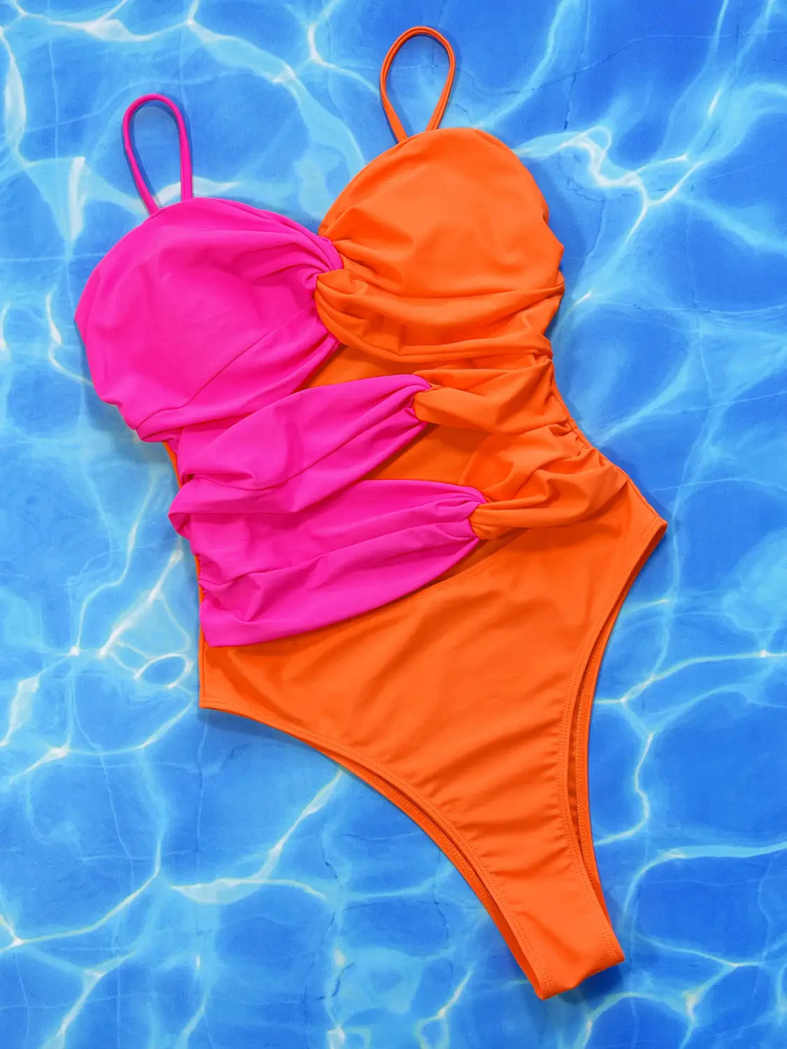 Contrast Color Bikini - Sizzle In Boho-chic Elegance