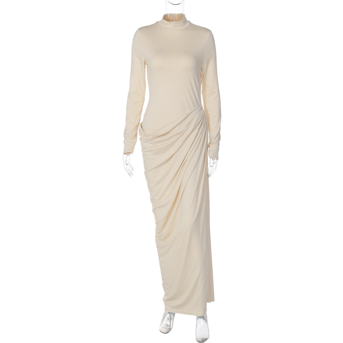 Ruched Backless Maxi Dress - Understated Glamour