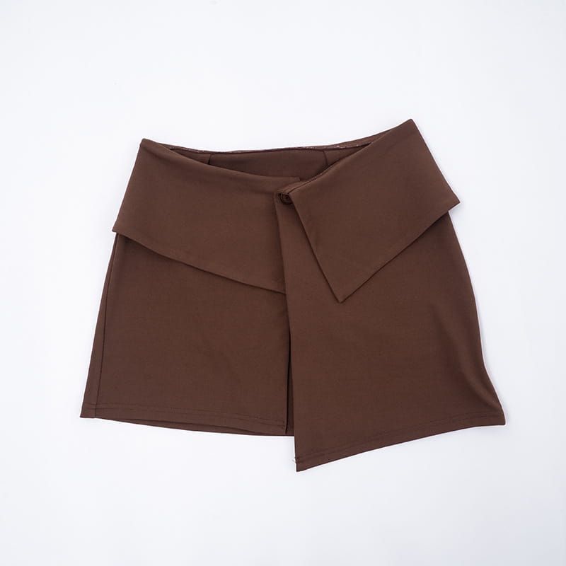 Asymmetric Wrap Dress with Button Detail