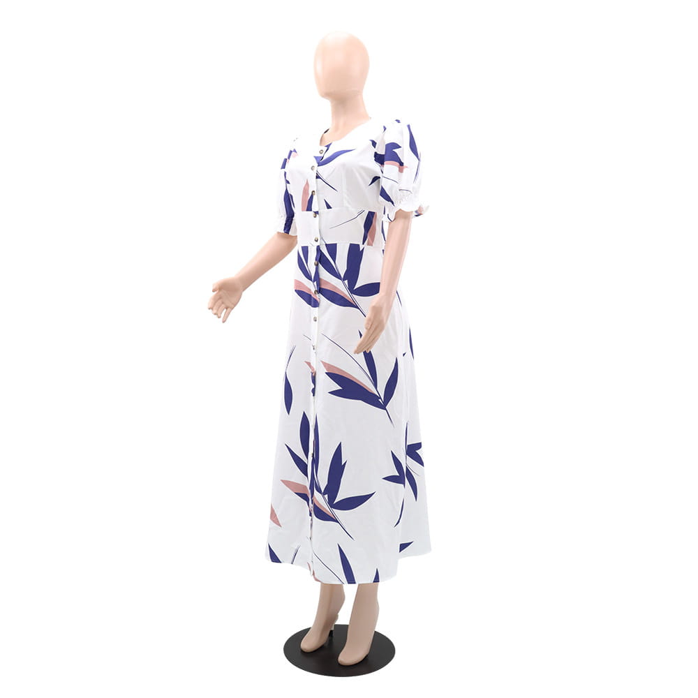 Elegant Tropical Maxi Dress – Summer Elegance