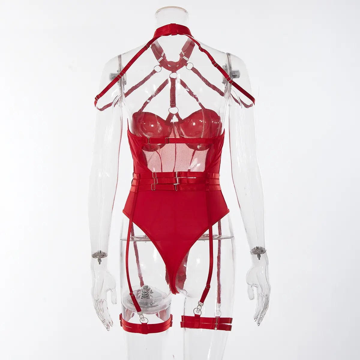 Alluring Sheer Mesh Sleeveless Bodysuit - Elevate Seduction By Lingerie Hut