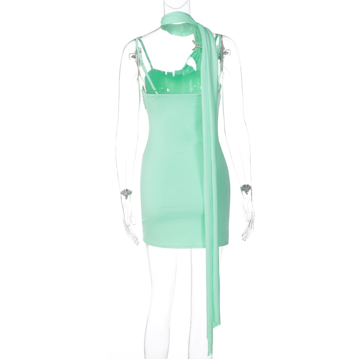 Ruched Mini Dress with Asymmetric Hem - Party Ready