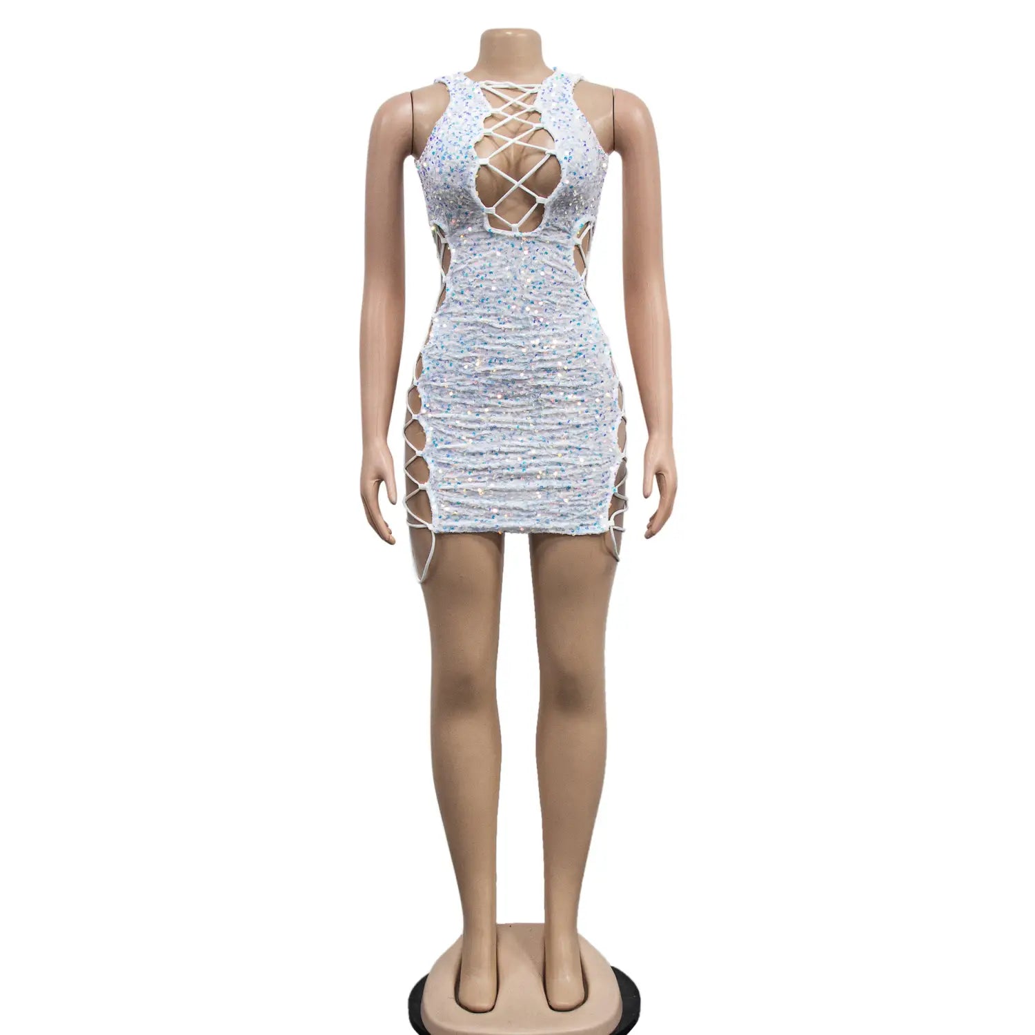 Sizzling Sequin Cutout Bodycon Dress - Own The Spotlight