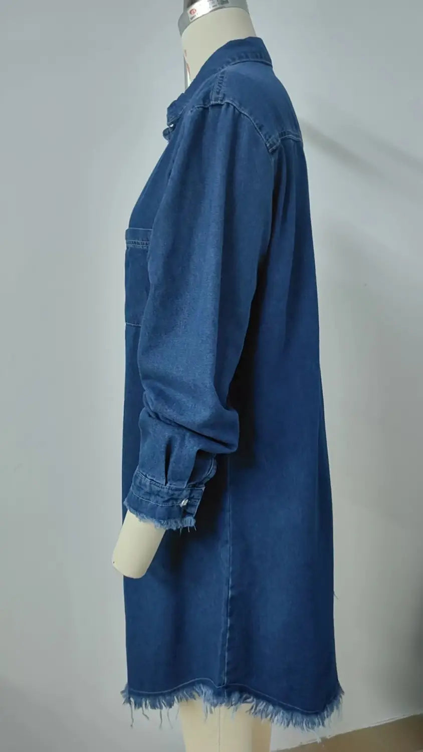 Elegant Denim Shirt Dress ?? Chic Spring Style