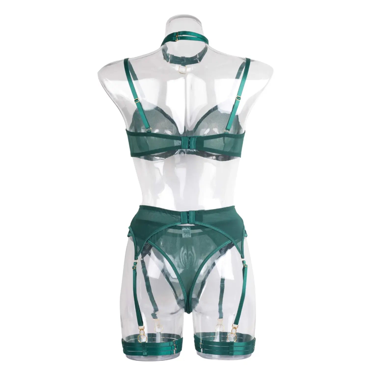 Sculpted Elegance Four-piece Bra Set - Mesh Allure