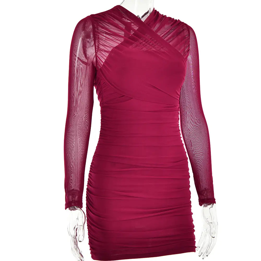 Elegance Enwrapped Bodycon Dress - Sophisticated Allure