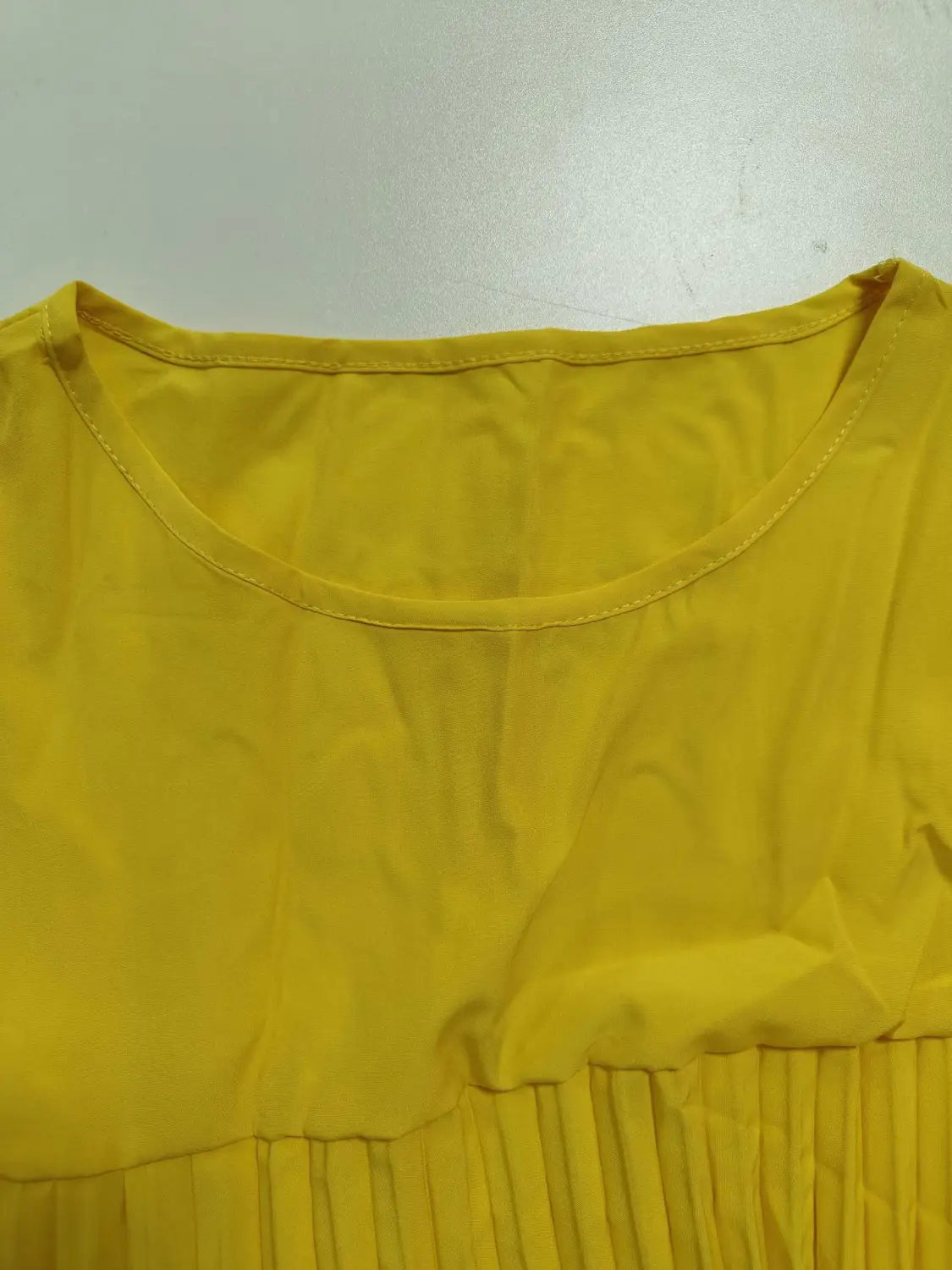 Pleated Maxi Dress with Cap Sleeves - Effortless Style