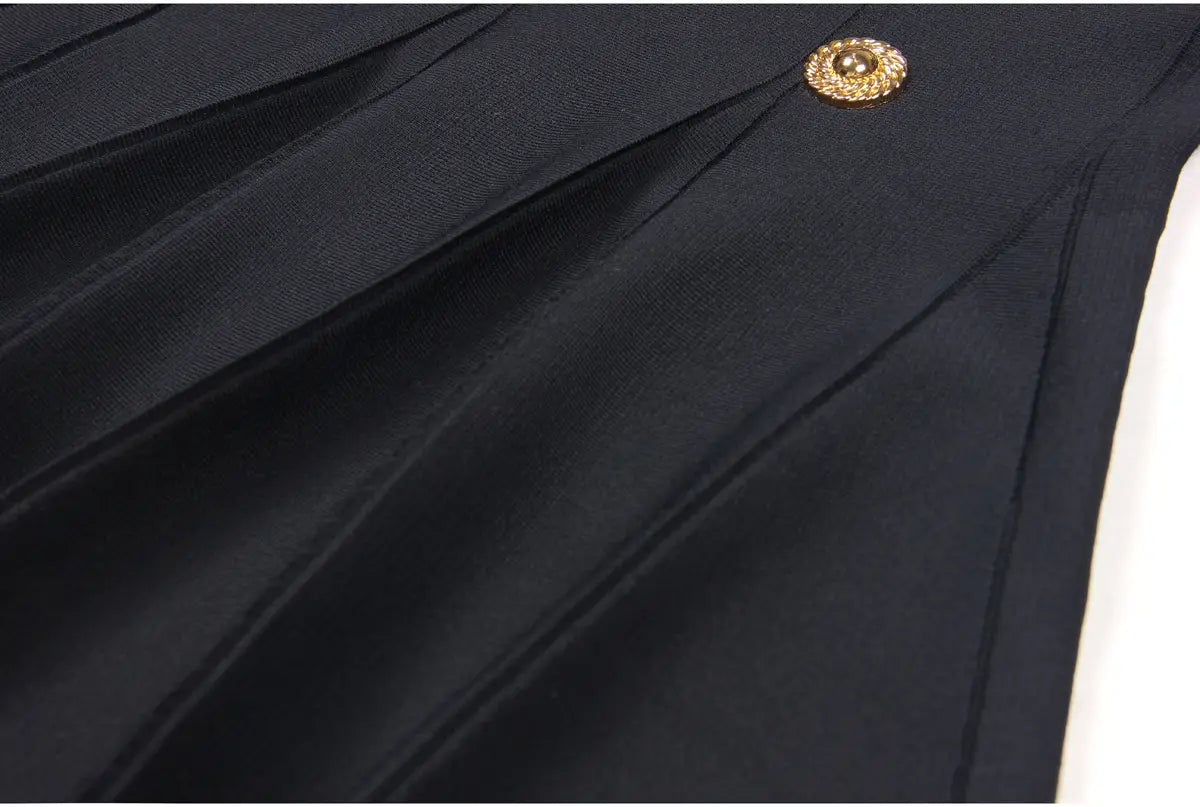 Chic Button-detail Dress – Elegant Glam